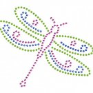 Dragonfly design rhinestone motif