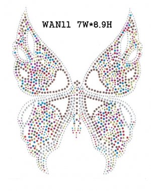 Butterfly rhinestone design