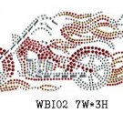 Biker and motorcycle rhinestone design