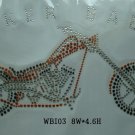 motorcycle design rhinestone transfer