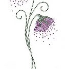 Flower design rhinestone transfer