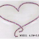 Heart design rhinestone transfer