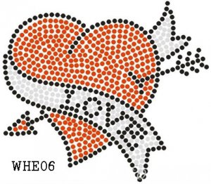 Heart design stone motif