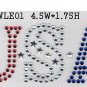 Letters rhinestone design