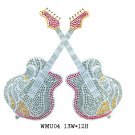Guitar design rhinestone motif