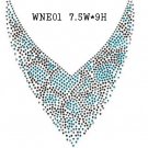 Neckline design rhinestone motif