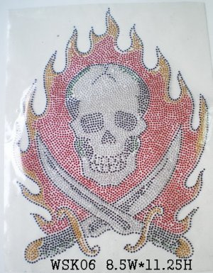 Skull hot fix motif