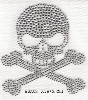 Skull design hot fix motifs