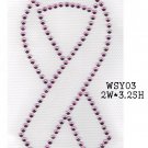 Ribbon rhinestone transfer motif