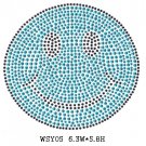 Smile face hot fix motif
