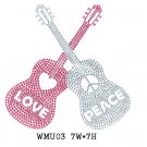 Music designs rhinestone motif
