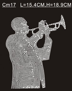 Music designs rhinestone motif