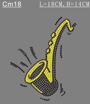 Music designs rhinestone motif