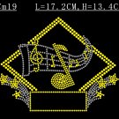 Music designs rhinestone motif