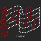 Music designs rhinestone motif