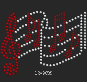 Music designs rhinestone motif