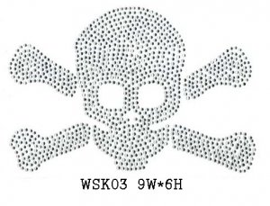 Skull hot fix motif