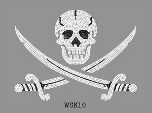 Skull hot fix motif