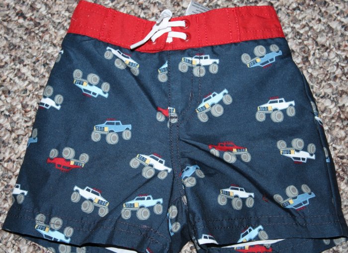 Gymboree Monster Truck Swim Trunks 03 Months