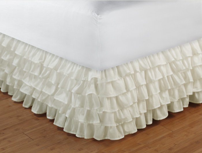 1000TC 100 Egyptian Cotton Multi Ruffle Solid Bed Skirt Twin Size