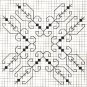 Counted back  stitch pattern - Romanian embroidery -13