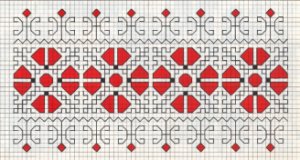 Counted back  stitch pattern - Romanian embroidery -16