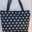 NEW MICRO FIBER GIRLS BLACK & WHITE POLKA DOTS PURSE