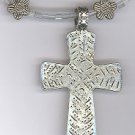 Large Cross Necklace w/ Flowers