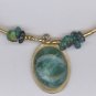 Moss Agate & Green Turquoise Necklace