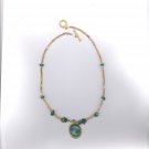 Moss Agate & Green Turquoise Necklace