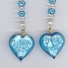 Blue Heart Earrings
