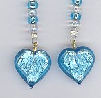 Blue Heart Earrings