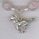 Rose Quartz Horse Necklace