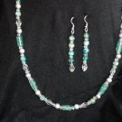Green Necklace w/ matching earrings