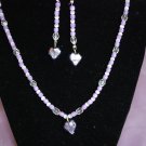 Heart Necklace w/ Matching Earrings