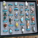 Handmade Peruvian Adjustable Gemstone Rings