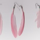 Pink Roseate Spoonbill Feather Earrings