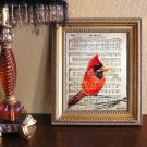 Art Print CARDINAL "MY MOTHER"RELIGIOUS SPIRITUAL SONG BIRD 6X4 & MATCHING BOOKMARKER