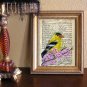 Art Print WATERCOLOR ON BIBLE PAGE AMERICAN GOLDFINCH WISDOM PROMISIS GODLINESS HAPPY GAIN OF WISDOM