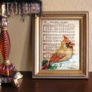 SPIRITUAL SONG PAGE PRINT "IN THE HOLLOW OF HIS HAND" FEMALE CARDINAL BIRD FREE SHIPPING