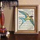 RELIGIOUS LOON ART PRINT SPIRITUAL SONG PAGE "GOD WILL TAKE CARE OF YOU " & BOOKMARKER 6x4 PRINT