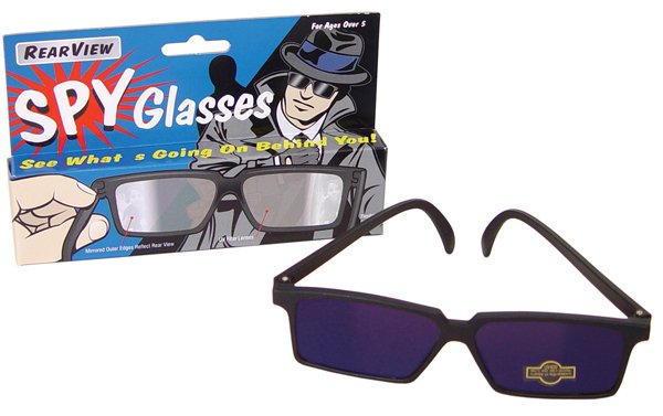Gafas De Sol Con Espejo Retrovisor SPY – Visión Trasera, Protección UV400, Lentes Azules, Diseño Con Espejos En Las Esquinas