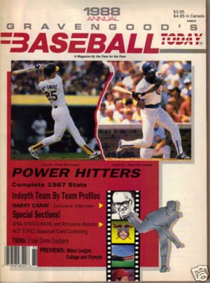 1988 Gravengood Baseball Today Yearbook Harry Caray