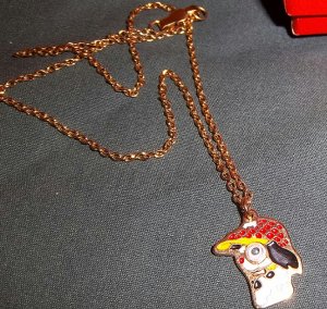 Children's Place Vintage Cute Dog Gold Tone Necklace