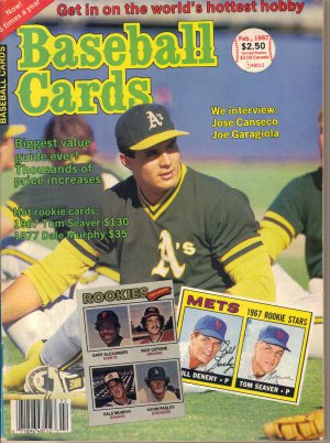 February 1987 Baseball Cards Jose Canseco Joe Garagiola