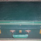 Vintage 1940s or 1950s Belber Neolite Green Suitcase Luggage Goodyear Tire