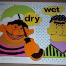Vintage 1973 Playskool Ernie & Bert Dry Wet Wooden Puzzle Sesame Street Muppets