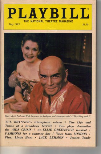 Playbill Magazine May 1985 Yul Brynner Mary Beth Peil David Evans Jim Dale As Is