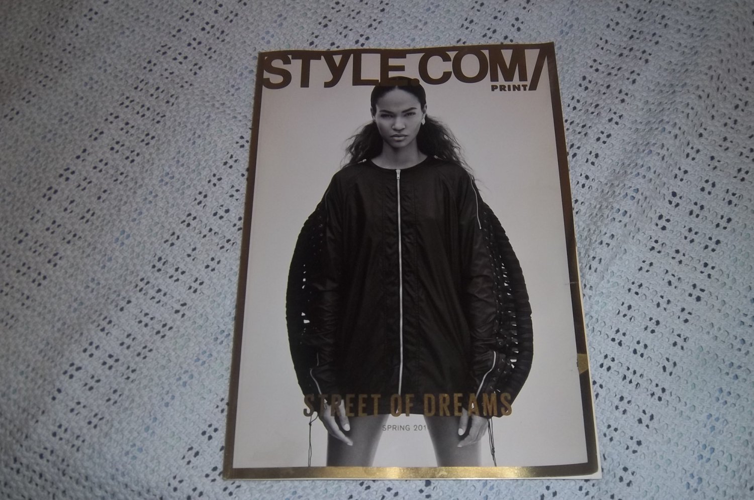 Style.com Print Magazine Spring 2014 Joan Smalls Cover Hood by Air Fashion