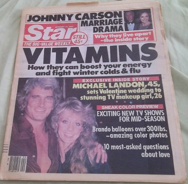 Star 1/25/1983 Michael Landon Johnny Carson Marlon Brando Valerie Bertinelli